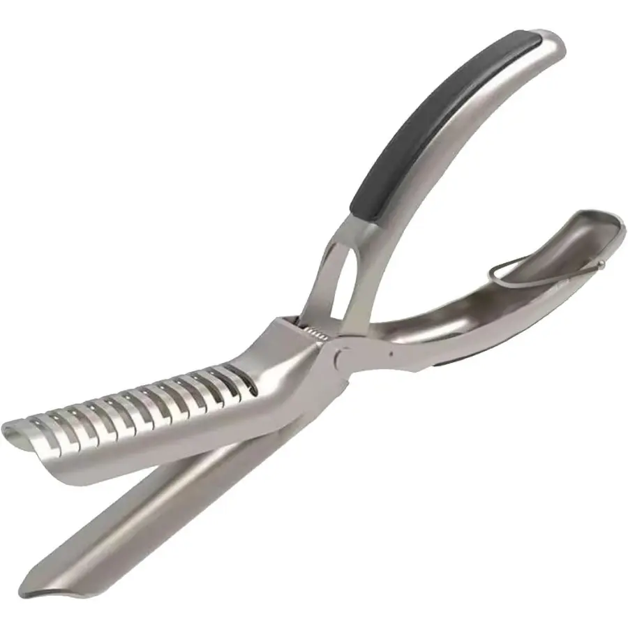 Rib Membrane Remover Stainless Steel Tool, Ergonomic Design with Arc Clamp and Non-Slip Grip for Easy Use (1 Piece)