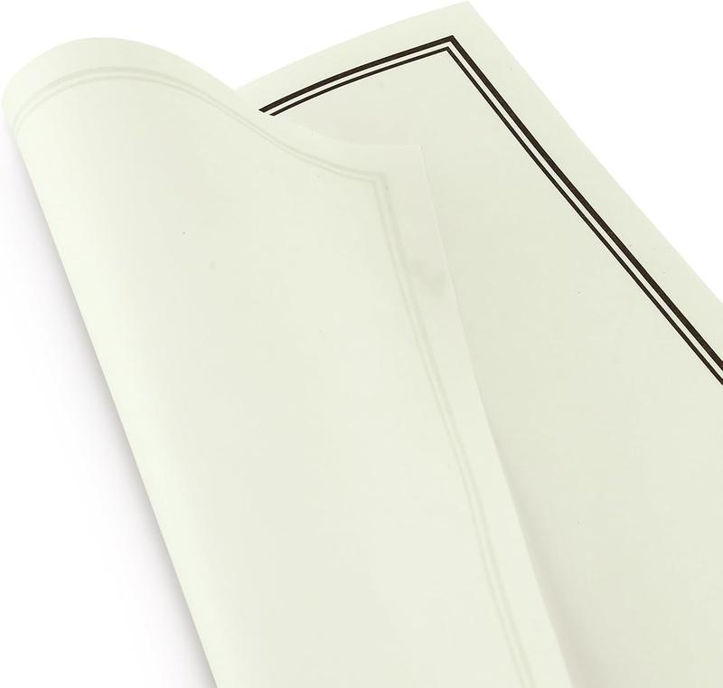 72 Pieces Stationery Set with Envelopes (48 Paper Sheets + 24 Envelopes) for Letter Writing, Black Border Design Stationery Paper Sheets and Envelope