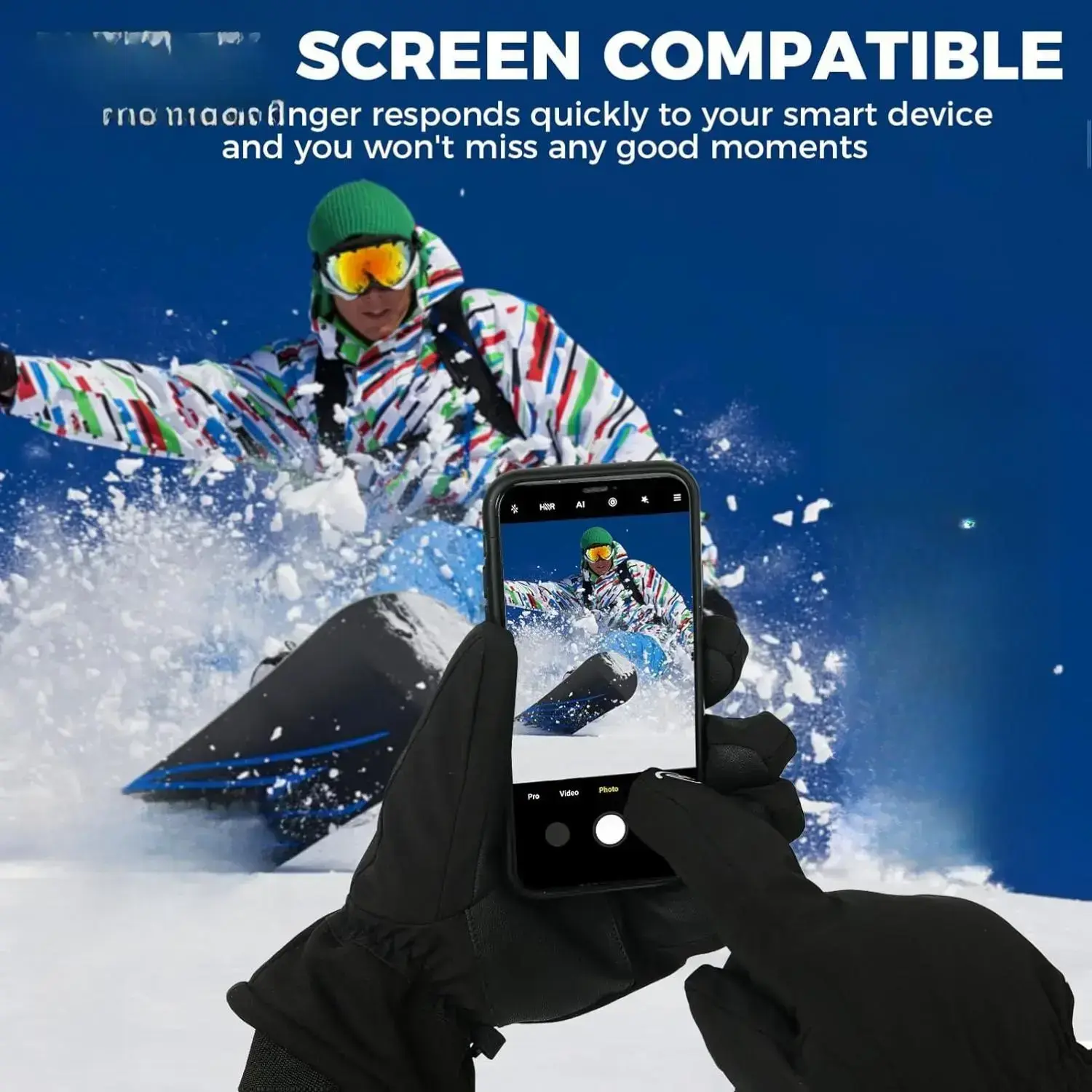 Waterproof Winter Ski Gloves for Men and Women 5-Layer Warmth Touchscreen Fingers for Snowboarding Outdoor Activities Unisex High-Density Fabric Reinforced Palm touchscreen design warm skiing beanie scarf glove Waterproof Winter Ski Gloves for Men and Women 5-Layer Warmth Touchscreen Fingers for Snowboarding Outdoor Activities Unisex High-Density Fabric Reinforced Palm touchscreen design warm skiing beanie scarf glove