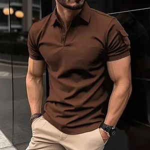 Men's Summer Polo Shirt – Stylish and versatile casual short-sleeved men's top made of polyester-cotton blend.