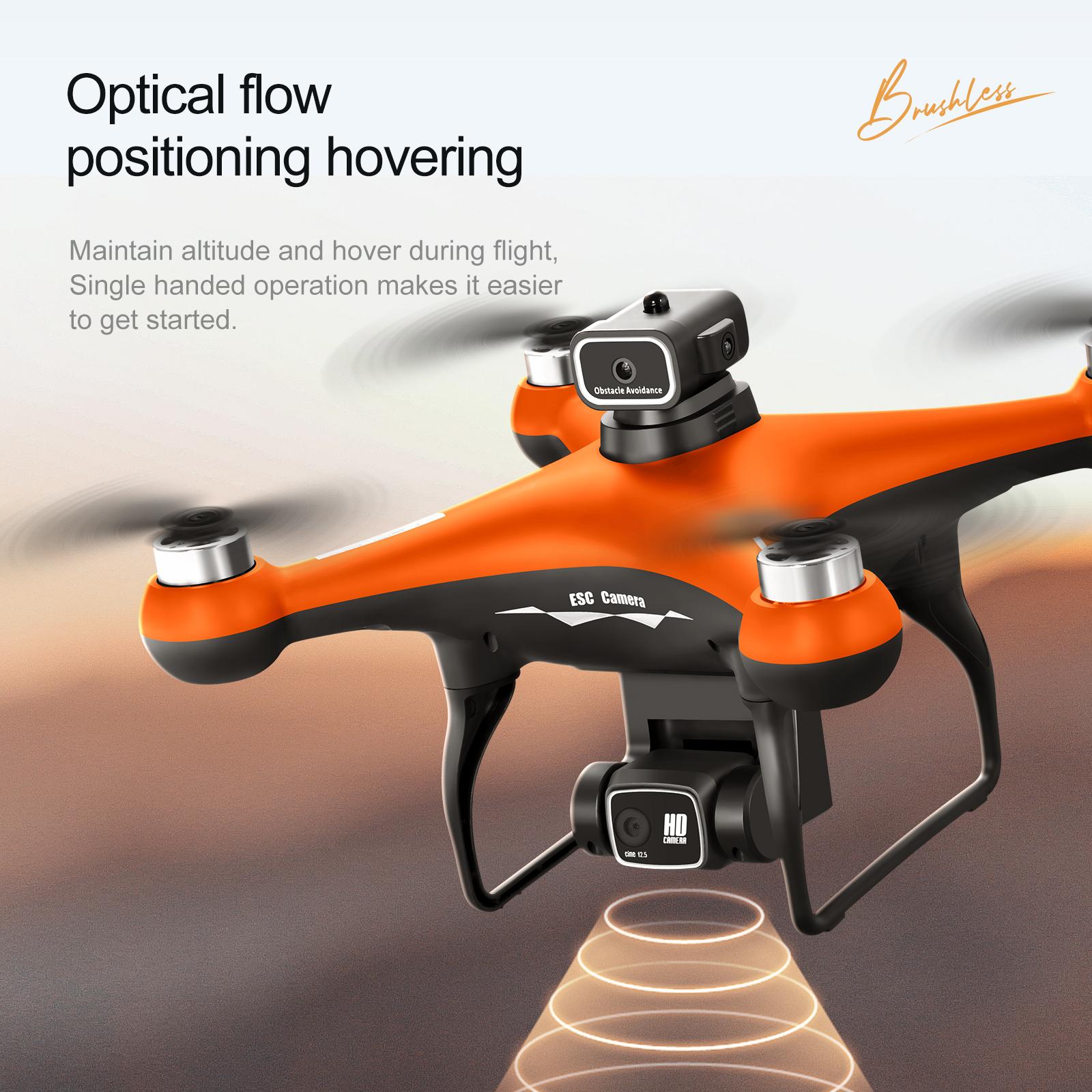 8K  Brushless Motor Drone with Optical Flow Positioning - 2000m Control Range, 100m Flight Height, 7m/s Speed, 244g Lightweight, 2 Batteries, 90° Adjustable Camera & LED Nightlight