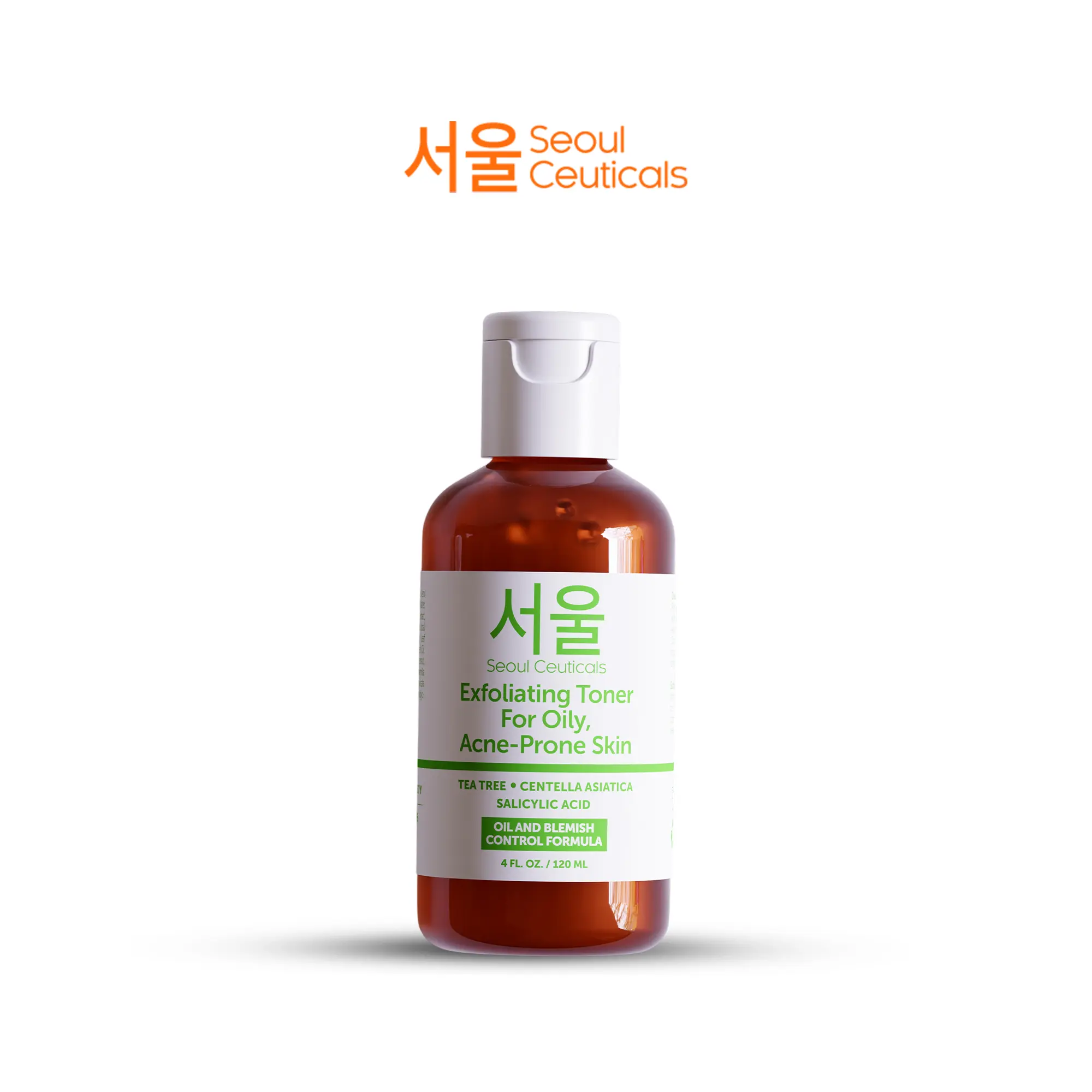 Exfoliating Korean Toner  for Acne-Prone Skin – Korean Beauty Skincare Tea Tree Gentle Daily Toner for Face – Facial Toner With Centella Asiatica + Salicylic Acid K Beauty Skin Care 4oz Radiant Acid Toner Aloe Vera Bha Blemish Calming Cica