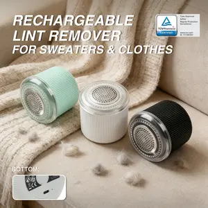Hombetta Rechargeable Lint Remover, USB-C Fabric Shaver for Clothes, Sweaters, Bedding, Sofa and Carpets, Portable 1-Speed Anti-Pilling Fuzz Remover, 5W Clothes Shaver with 500mAh Battery for Home Travel Dorm #CleanTok#HomeFinds