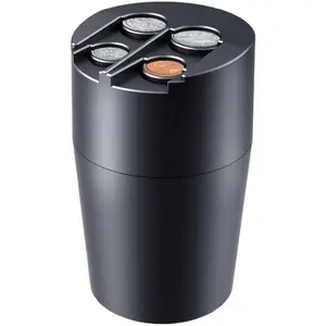 Coin Holder  Car, Large Capacity Universal Car Portable Coin Organizer, s Most Vehicles & Trucks Cup Holders, Change Dispenser Storage  Quarters, Pennies, Dimes, Nickels (Four Coin)