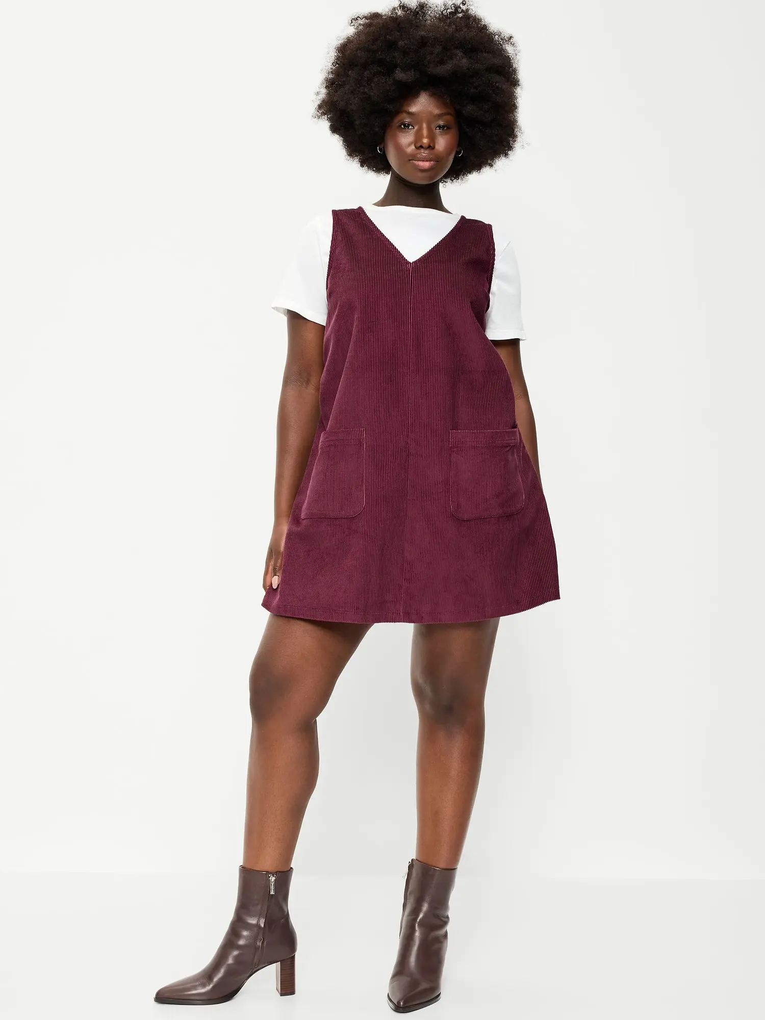 Old Navy Women's Sleeveless Pinafore Mini Dress