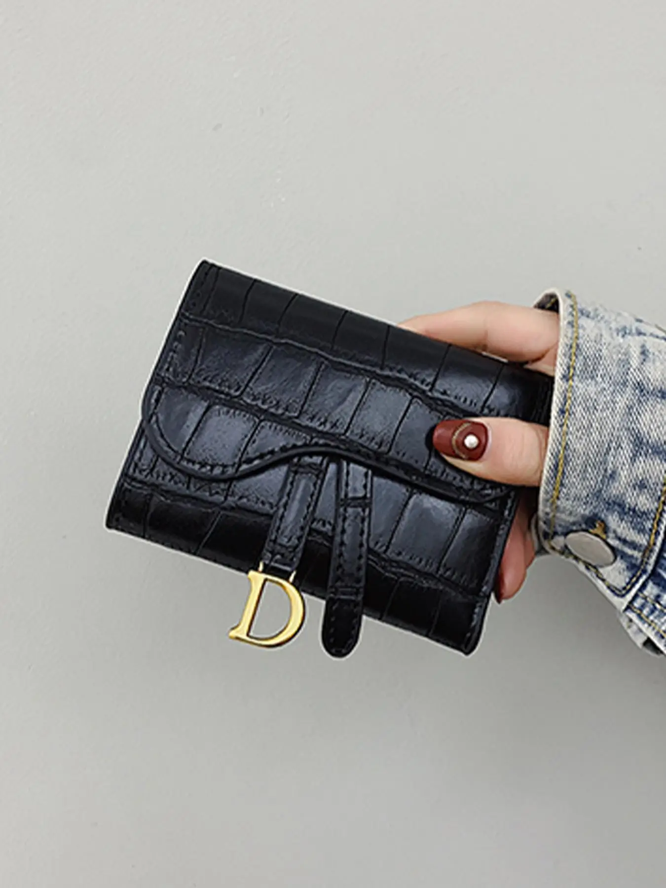 Women's Fashionable PU Leather Card Holder Organizer, Casual Versatile Zipper Short Wallet, Trendy All-match Card Holder for Daily Use, Cardholder