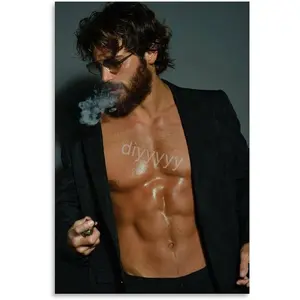 Can Yaman Actor Portrait Poster (7) Canvas Painting Wall Art Poster for Bedroom Living Room Decor