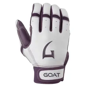 Origin Series Short Cuff White and Purple Batting Gloves