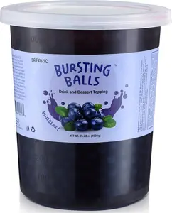 Popping Boba Pearls Bursting Tea Balls Drink & Dessert Topping Strawberry Mango Blueberry Passion Fruit Flavored Bubble Tea Tapioca Pearls (Mango, 2 LB 1 Pack) Beverage Sweet