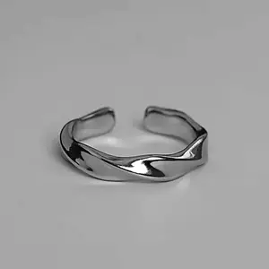 Mobius ring silver ring single men open daily wear minimalist ring infinity ring