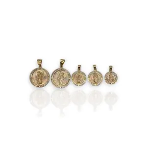 Various St. Pendants Medallion - 14K Yellow Gold