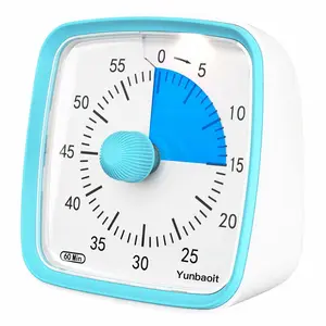 Yunbaoit Night Light 60 Minute Silent Countdown Timer for Office Classroom Kitchen Modern Pastel Visual Timer Boost Concentration Productivity