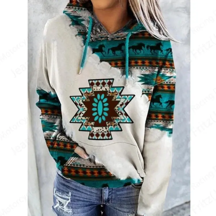 15 Different Aztec Women's Western Hoodies