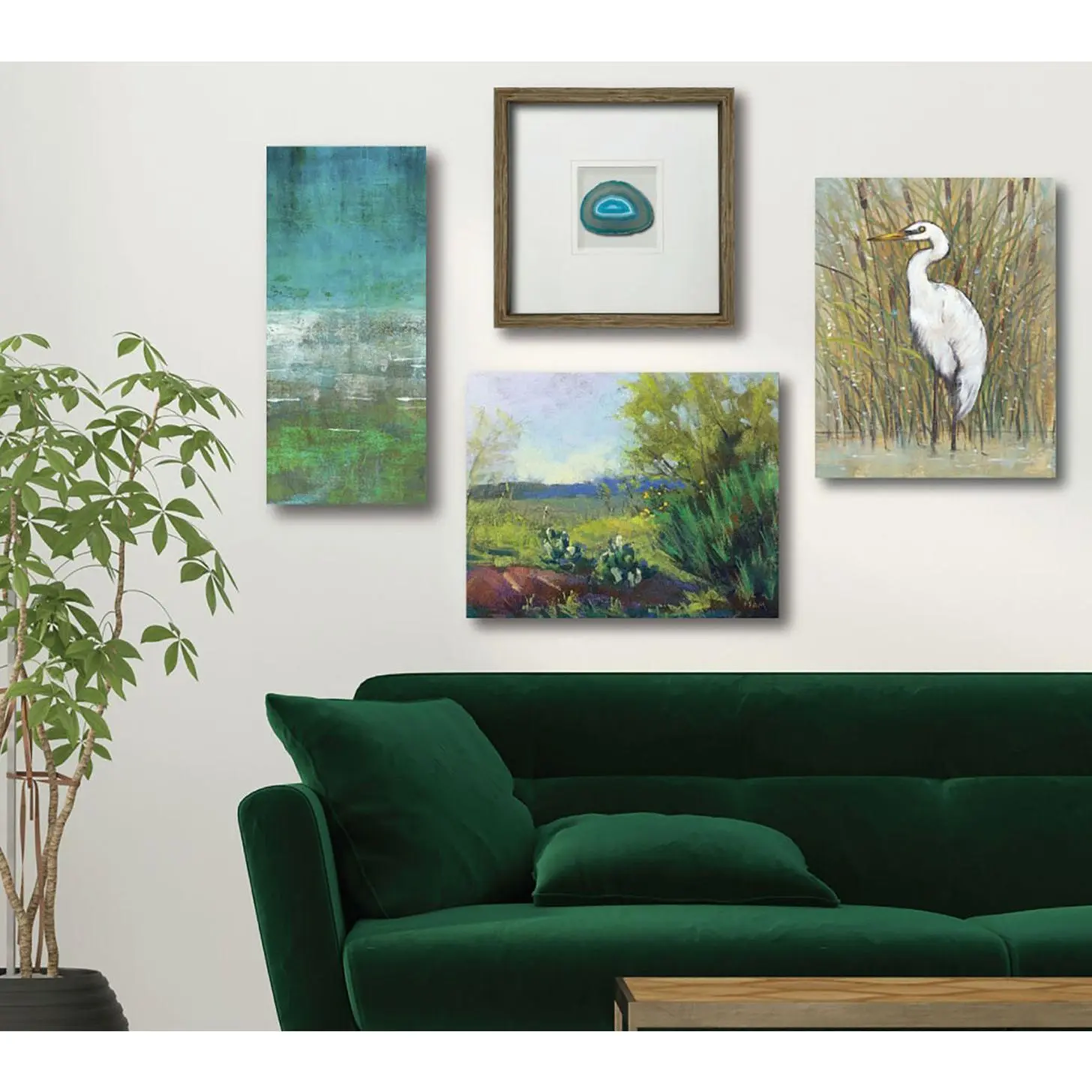 Courtside Market Seagrass 4-Piece Canvas Set