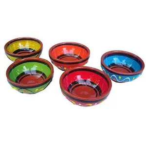 Terracotta Mini-bowl Set of 5 - Hand Painted From Spain