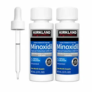 Kirkland Signature Minoxidil 5% Topical Solution for Men - 2 Month Supply (2 x 60ml Bottles + Dropper)