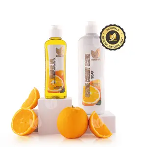 Natural Sant - Set Orange Creamy Scrub & Orange Massage Oil. Orange Creamy Scrub 500ml and Body Massage Oil 250ml