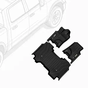 OEDRO TPE Floor Mats fits 2025-2026 RAM 1500 Crew Cab without Rear Seat Storage, All Weather, Waterproof