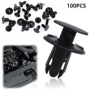 100PCS Universal Car Retainer Clips Kit, 6 Most Common Sizes, Premium Nylon Fasteners for Fender, Bumper, Door Trim(Bag）