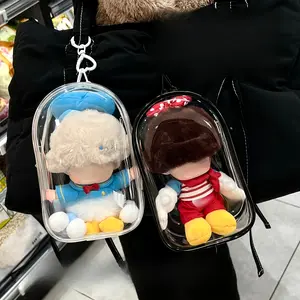 New Wide Handbag Dustproof Collection Bag, 18cm Transparent Display Bag with 120cm Shoulder Strap, Portable Dustproof Storage Box