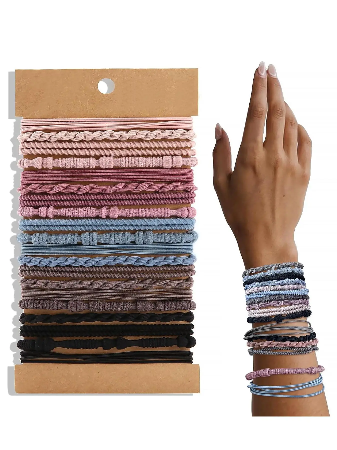 Boho Style Hair Tie, Minimalist Headwear Suitable for Thick Hair, Braid, Fashion Hairstyles Band Elastic Hair Accessory for Party, Daily Clothing Deco