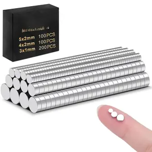 Small 400Pcs Rare Earth 3 Different Sizes Tiny Mini Magnets for Crafts, Small Round Fridge DIY Magnets for Miniatures,Multi-Use for Refrigerator, Office, Kitchen Cabinet, Crafts and Science