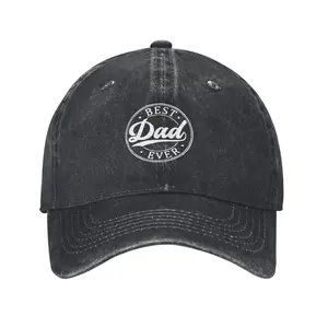“Best Dad” printed baseball cap, couple style; four-season outdoor casual hat; available styles; everyday cap; trendy design; unisex hat; high-quality stitching; durable fabric; fashionable headwear