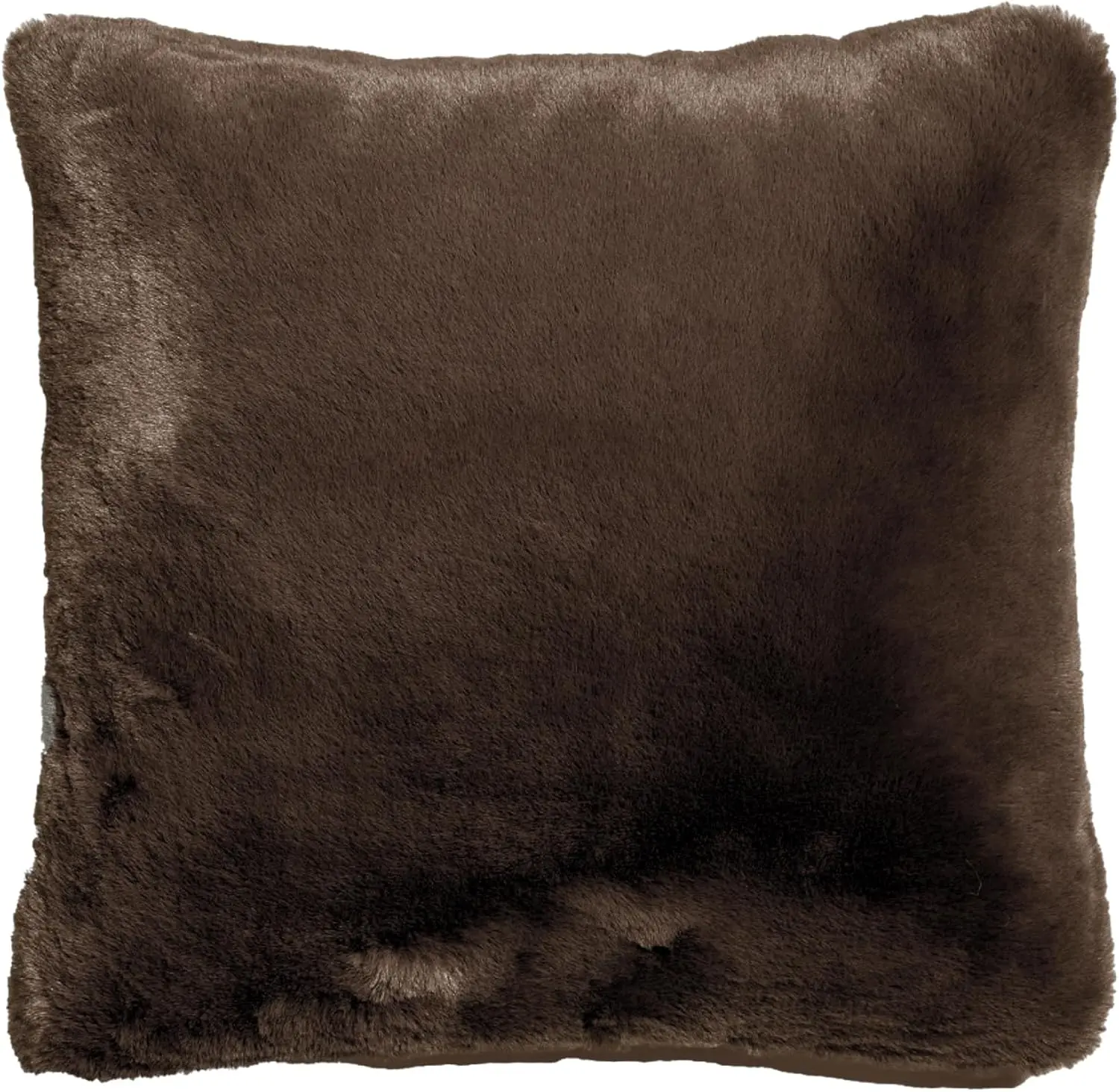 Squish - Faux  Pillow -  Soft Throw Pillow - Square Shaped Pillow, Polyester Fill - Machine Washable -  for Living Room, Bedroom, or Guest Room - 20" x 20" - Chocolate