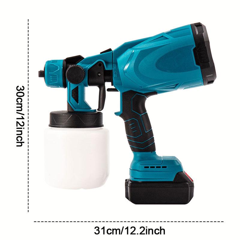 Cordless Paint Sprayer,600W Paint Sprayer Gun with 2 * 2000mAh Batteries,1000ML Container,Handheld HVLP Paint Sprayer for Home Interior and Exterior,3 Patterns Electric Paint Sprayer for Fencing and Decking