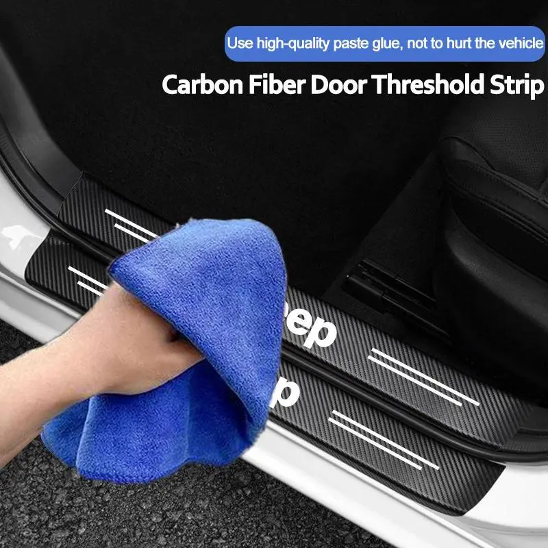 Car Door Sill Sticker Threshold Side Anti Scratch Waterproof Decal for Renegade Wrangler JL JK Gladiator Grand