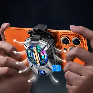 JOYYE Upgraded Mobile Gaming Phone Cooler - Handheld Turbo Fan with LED Display, Low Noise, Smooth Operation, USB/Charging or Battery Power, 3 Models Phone Cooling Station for Gaming Devices
