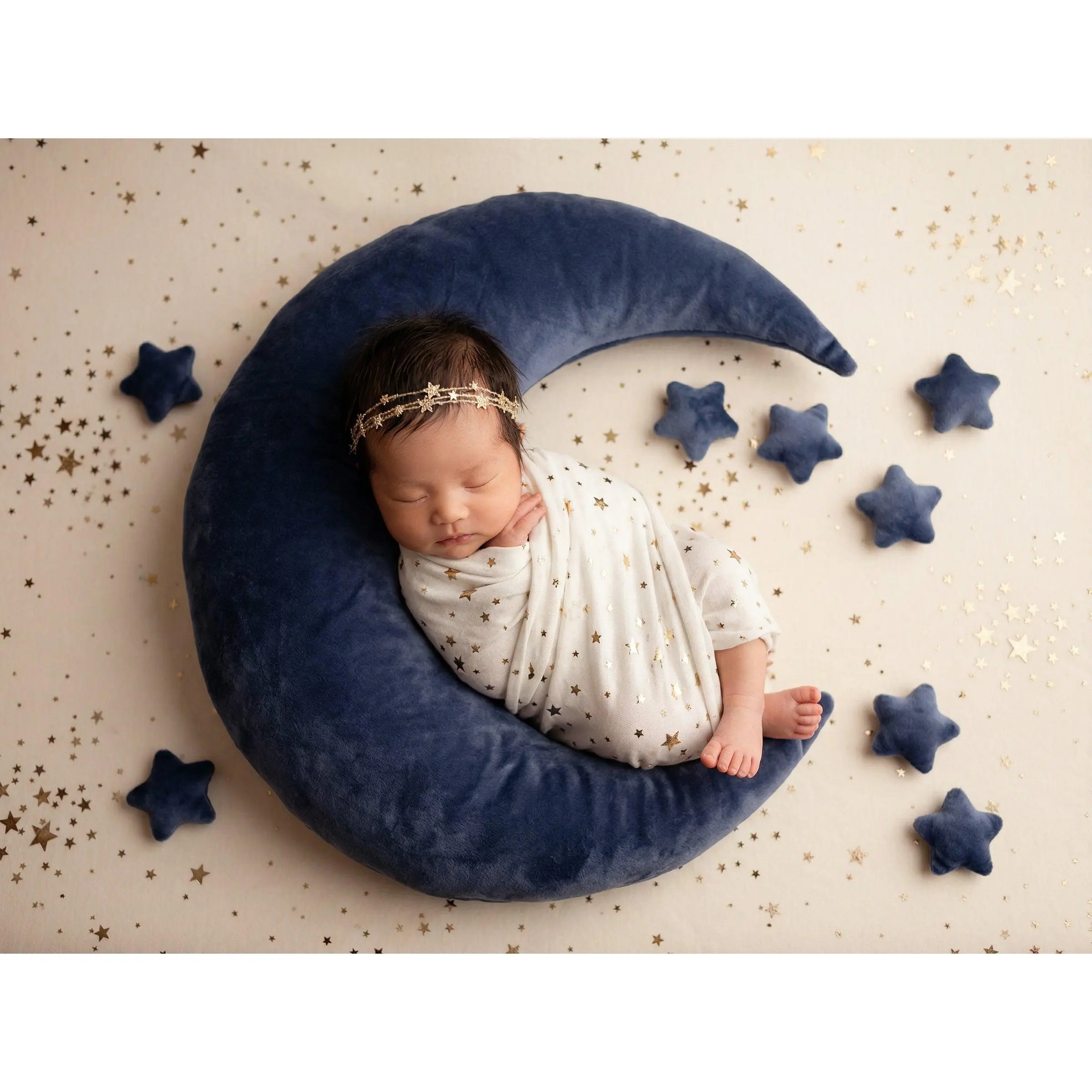 Moon Pillow Set - Blue