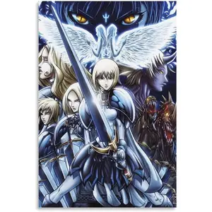 generic Claymore 2007 Canvas Prints Anime Poster Wall Posters Canvas Art Poster And Wall Art Picture Print Modern Family Bedroom Decor Posters 12x18inch(30x45cm), Unframe-style Ornaments Decoration