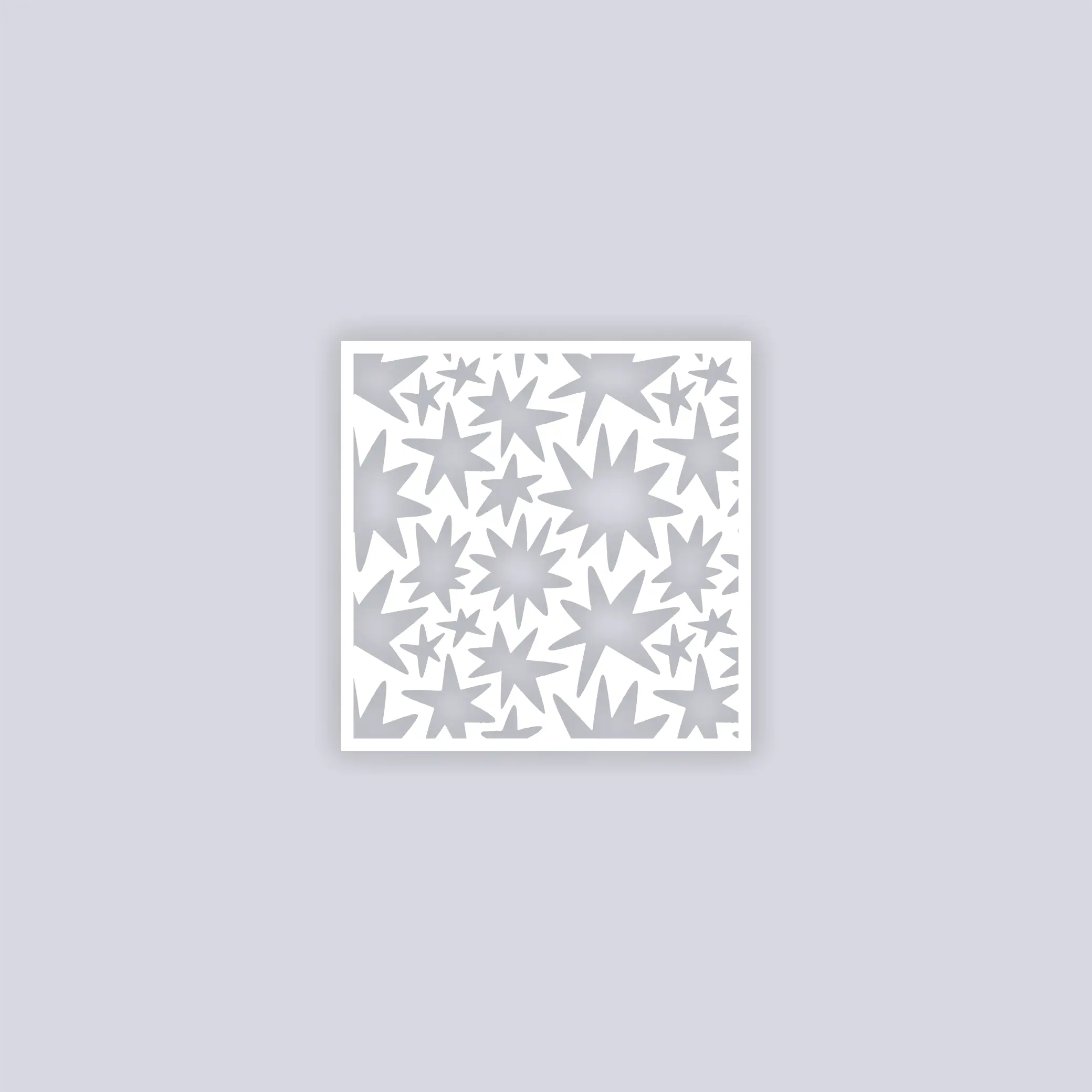 Starburst Square Clay Stencil
