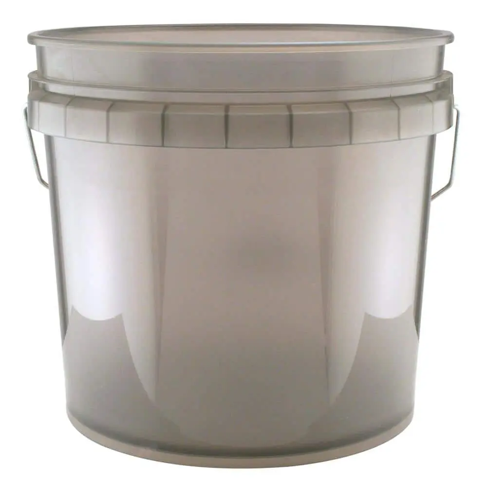 3.5 Gallon Translucent Gray Paint Bucket 3.5 Gallon Translucent Gray Paint Bucket
