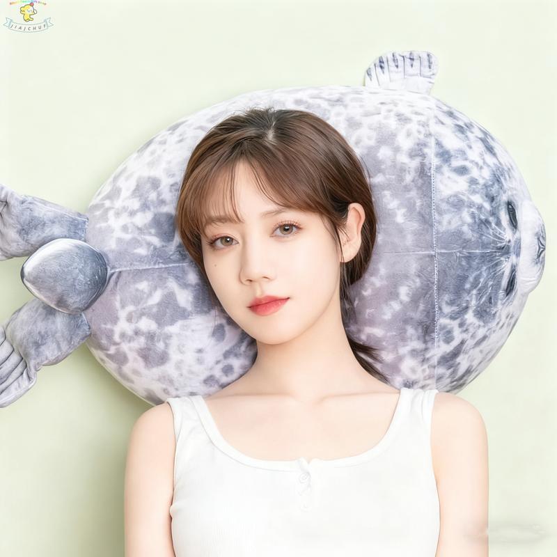 JIAJCHUF Adorable Fat Seal Plush Toy, Jiajchuf Soft Stuffed Animal Pillow, Perfect Gift for Kids & Adults, Cozy Hugging Companion, Soft Cuddly Gift