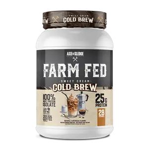 Axe & Sledge Farm Fed 25g Protein Powder with 100% Whey Protein Isolate, Milk, Fitness, Supplement