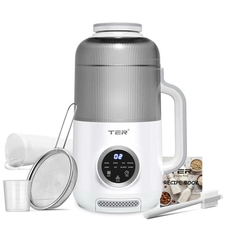 40oz Nut Milk Maker Machine - Multi-Functional Automatic Almond with 10 Blades, Plant-Based, Oat, Soy, and Dairy Free Beverages 12 Hours Timer/Delay Start/Self-Cleaning/Boil Water/Juice