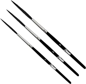 Scroll Pinstriping Brush,3 PCS High Performance Script Pinstripe Brushes,Made from A Blend of Squirrel Hair, Wool and Nylon,Professional Art Paintbrushes,Suitable for Artists and Beginners
