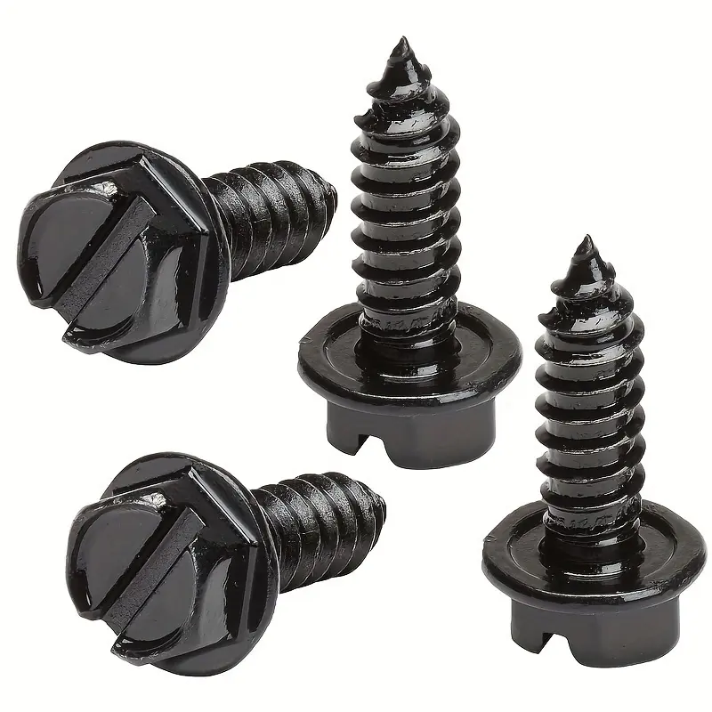 Chrome Plated License Plate Screw Kit - Stainless Steel Fasteners For Family Car, Truck, Van, SUV License Plate, Frame And Cover (Chrome Plated) Automotive Accessories, Car Accessory