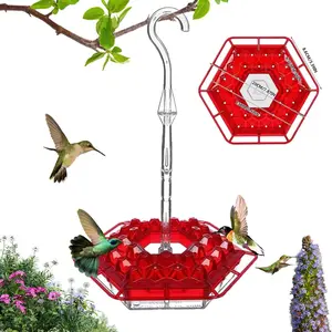 Hummingbird Feeder, Anti-bee Proof Hummingbird Feeder, Outdoor Hanging Bird Feeder, Easy to Clean and Refill Bird Nectar Feeder for Outdoor Garden Decoration