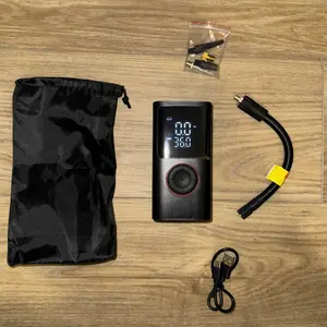 Powools  Cordless Tire Inflator Portable Air Compressor with Large Capacity Battery Wireless Digital Display Enhanced Safety Features for Cars & Inflatables