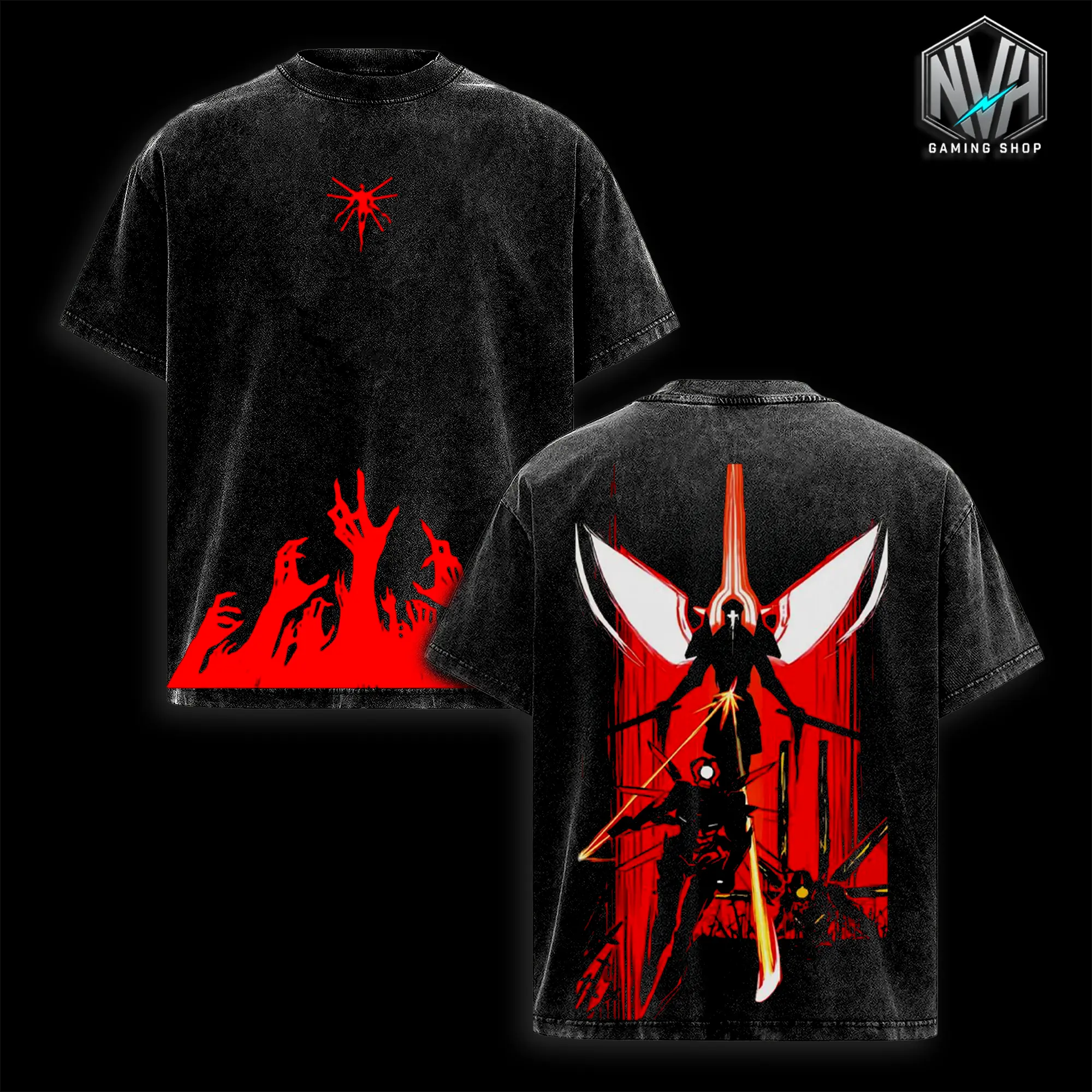 Ultrakill Gabriel V1 Graphic Tees, New Blood Interactive Retro First Person Shooter Indie Video Game Streetwear Apparel, Casual Streetwear Apparel, Soft Unisex Top, Vintage Washed Cotton, Y2k Casual Fashion, Retro Shirt, Top Men's and Women's Clothing