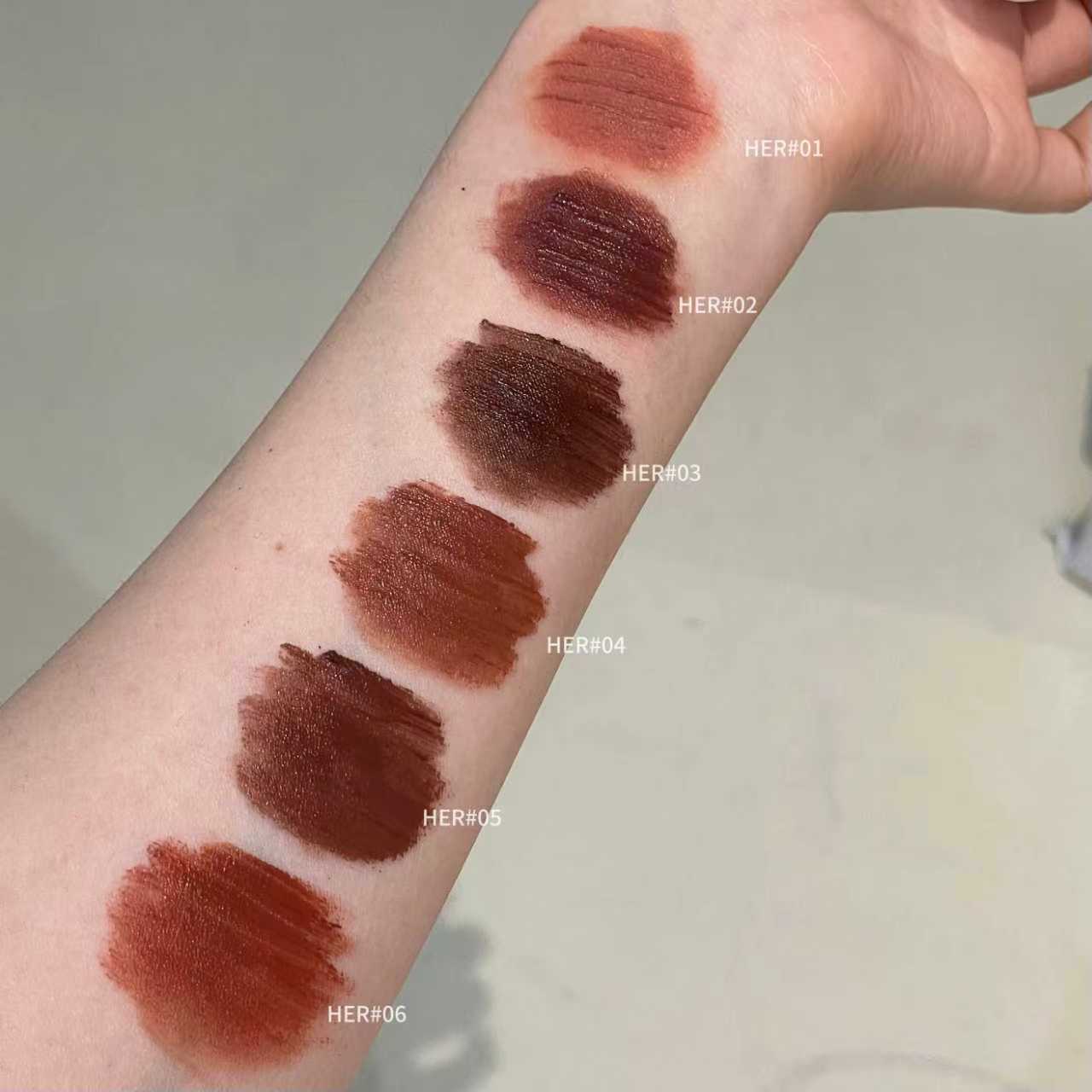 HERORANGE 6-PC Velvet Matte Lip & Eye Stain Set Waterproof Kiss-Proof Rich Chocolate Shades Long Lasting Smudge Proof Professional Stage Makeup Holiday Gift cosmetic !!