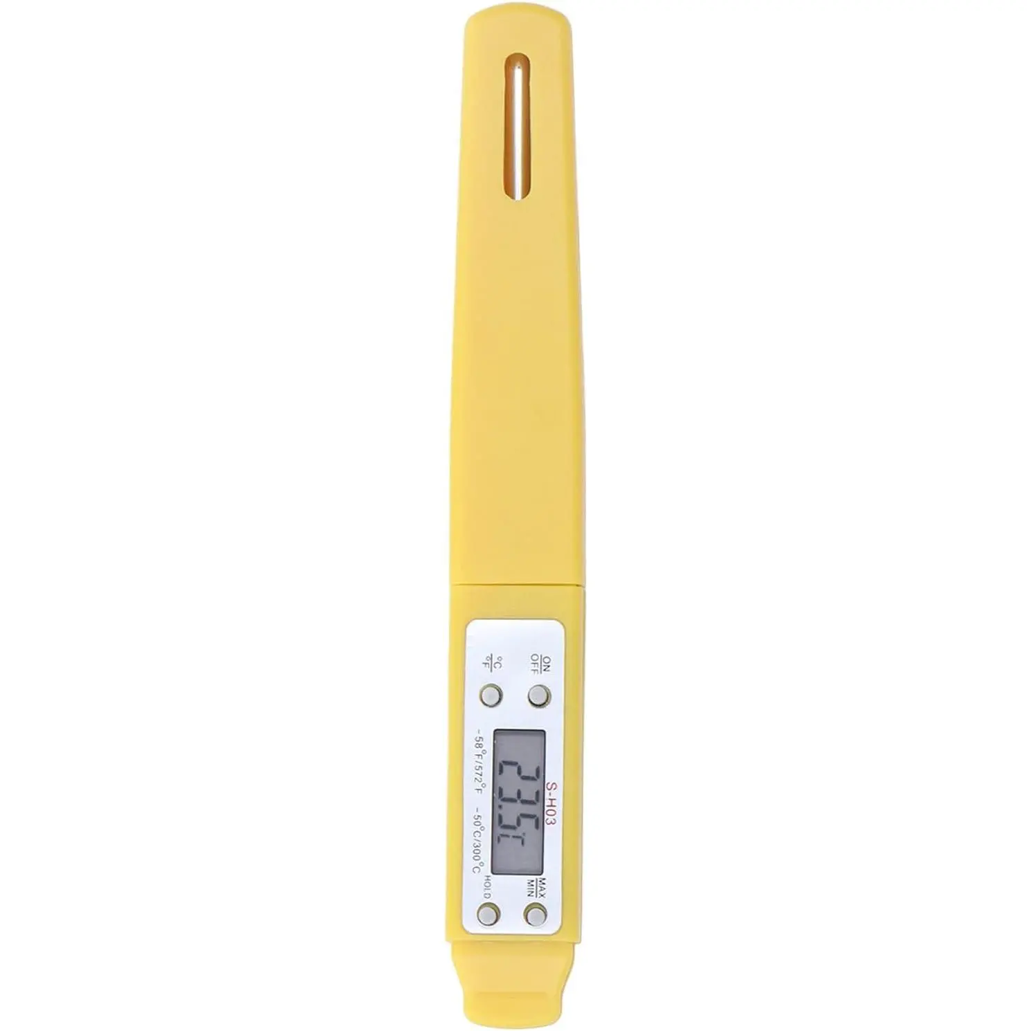 Digital Food Thermometer Automatic Calibration Pen High Accuracy Electronic Pocket Thermometer Yellow Home and Family Appliance and Decor