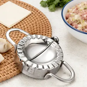 1/2/3Pcs Stainless Steel Dumpling Maker, Round Manual Press Mold, Kitchen Gadget Set for Dumpling Wrapper & Filling