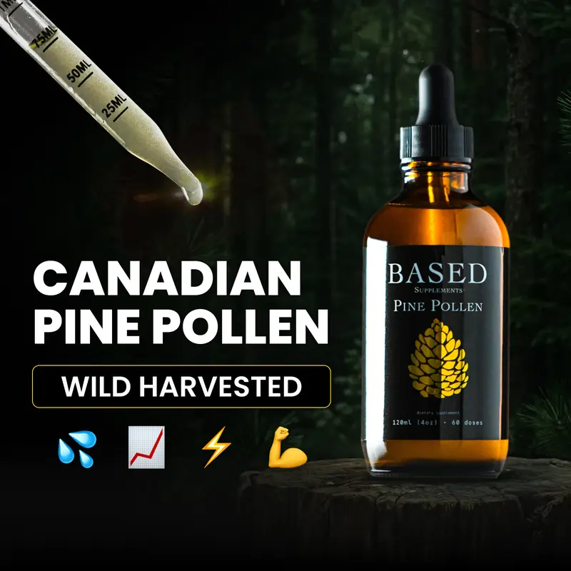 Based Pine Pollen - 4 OZ (120 mL) - Healthcare Supplement for Dietary Use, Optimum Wellness