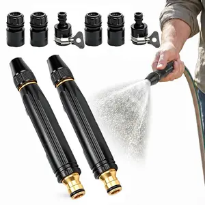 High Pressure Power Washer Nozzle with Connector Set,Direct spray gun,Power Jet Water with Three Spray Modes, Multi Function Watering Sprayer for Cleaning Yard Pets Car (1 PCS)