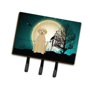 212 MAIN Halloween Scary Yellow Labrador Metal Wall-Mount Hook - Wall Mount Compatible Household Items Decor, Room Organizer, Multi-Use Leash Hanger, Key Holder
