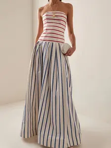 Ladies' Striped Color-Blocked Dress